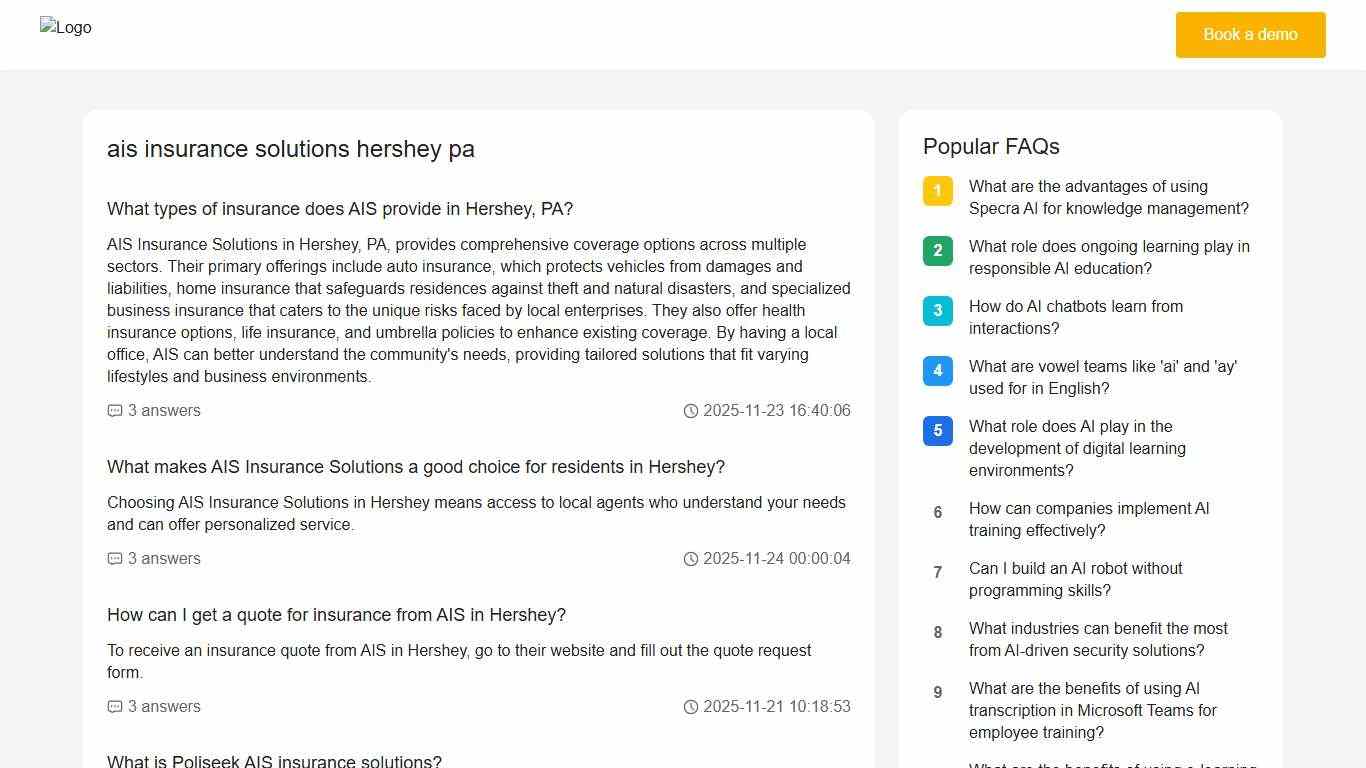 ais insurance solutions hershey pa - UMU