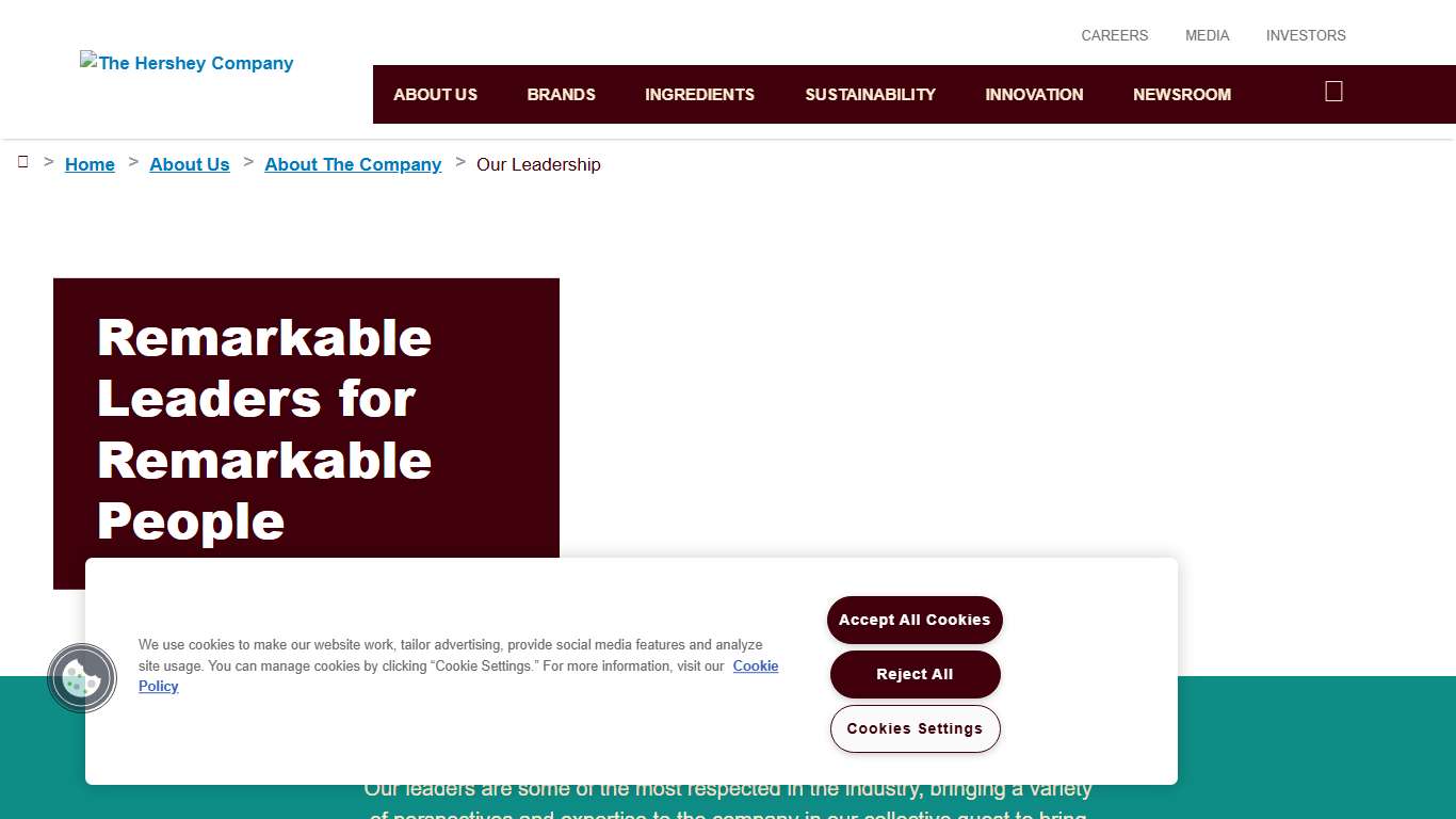 Our Leadership The Hershey Company